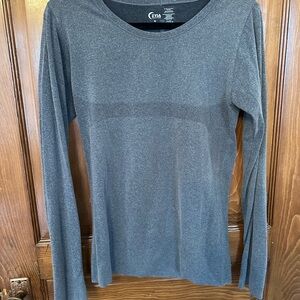 ZYIA Charcoal Gray Long Sleeve Performance Top